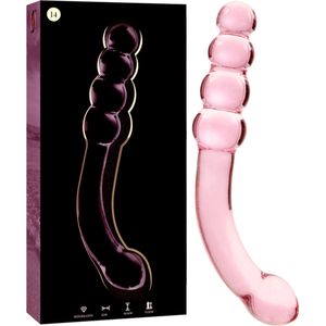 NEBULA SERIES BY IBIZA - MODEL 14 DILDO BOROSILICATE GLASS 18.5 X 3 CM PINK | SEX TOY FOR COUPLES | DILDO | SEX TOY FOR WOMAN | GLASS DILDO | BEST DILDO | SEX TOY