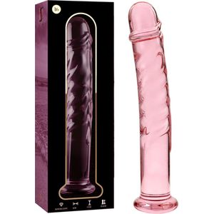 NEBULA SERIES BY IBIZA - MODEL 16 DILDO BOROSILICATE GLASS 18.5 X 3 CM PINK | GLASS DILDO | SEX TOY FOR WOMAN | SEX TOY FOR MAN | BEST SEX TOY