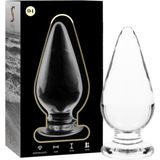 NEBULA SERIES BY IBIZA™ - MODEL 4 | ANAL PLUG BOROSILICATE GLASS 11 X 5 CM CLEAR | BUTTPLUG | SEX TOYS VOOR MANNEN | SEX TOYS VOOR VROUWEN