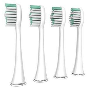 IKOHS SONIC PEARL Reserveborstels voor ultrasone tandenborstel, 4 stuks, vervangende koppen voor ultrasone tandenborstel, Sonic Pearl (verpakking met 4 opzetstukken, wit)