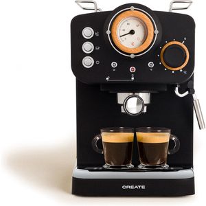 CREATE - Express Koffiemachine - Gemalen koffie - Espresso - Cappuchino - Machiato - Americano - THERA RETRO