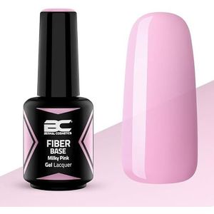 Bernal Cosmetics Base Milky Pink 15 ml, semi-permanente nagellak, sterk, zacht en dicht, verlengt tot 1 cm