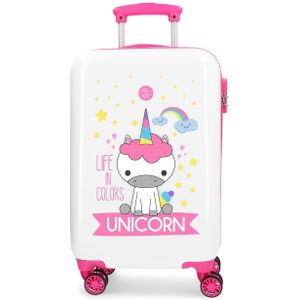 Movom Trolley Koffer 55cm 4W Unicorn Roze