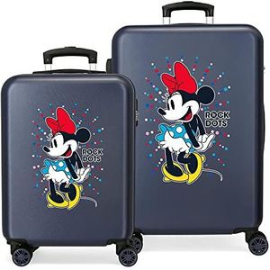 Disney Minnie Sunny Day, blauw, set maletas, Rock Dots, Blauw, Set Maletas, Rock Dots
