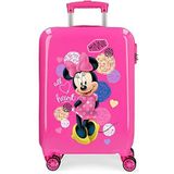 Minnie Mouse trolley ABS kinderkoffer 55cm roze