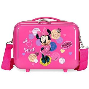 Disney Love Minnie Necer plakband, 29 x 21 x 15 cm, ABS, roze, Roze, toilettas hart