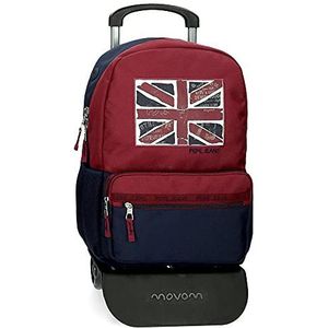 Pepe Jeans Andy, Rood, 32x44x15 cm, rugzak trolley