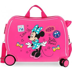 Disney Enjoy Minnie Icon Kinderkoffer, roze, 50 x 38 x 20 cm, hard plastic, combinatiesluiting, 34 l, 2,3 kg, 4 wielen, handbagage, Roze, Tailla unica, Voor kinderen