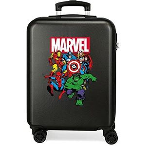 Marvel Avengers Sky Avengers Koffer, cabine, zwart, 38 x 55 x 20 cm, stijf, ABS, cijferslot, 34 l, 2,6 kg, 4 dubbele wielen, handbagage, zwart, 38 x 55 x 20 cm, kindermode, zwart., Mode voor kinderen