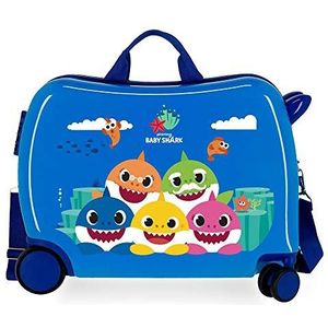 Baby Shark Happy Family koffer, Blauw, Koffer voor kinderen