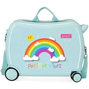 Kinderkoffer Enso regenboog, Blauw, 50x39x20 cm, Kindermode