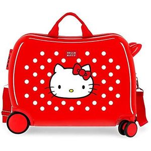 Hello Kitty Castle kinderkoffer rood 50 x 39 x 20 cm harde schaal ABS combinatiesluiting 38 l 2,3 kg 4 wielen handbagage, Rood, 50x39x20 cms, Kindermode