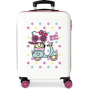 Hello Kitty, Wit, 38x55x20 cms, cabinekoffer