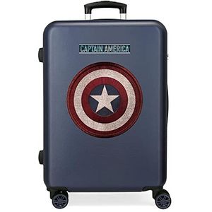 Marvel Avengers Captain America, blauw, 48x68x26 cms, Middelgrote koffer