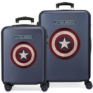 Marvel Avengers Captain America, blauw, 55/68 cms, kofferset