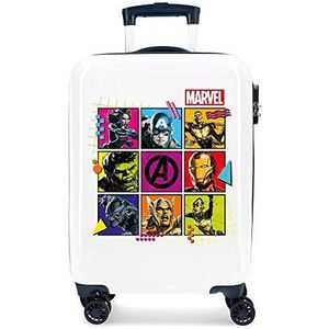 Marvel Avengers Comic Koffer, trolley, cabine, meerkleurig, 38 x 55 x 20 cm, hard ABS, cijferslot, 34 l, 2,6 kg, 4 dubbele wielen, handbagage, meerkleurig, 38 x 55 x 20 cm, kindermode, Veelkleurig.,