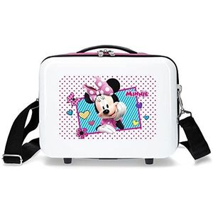 Minnie Joy toilettas, ABS, aanpasbaar, fuchsia