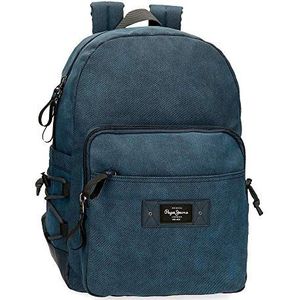 Pepe Jeans vivac laptop rugzak, Blauw, 32x44x15 cms, rugzak 15,6 inch