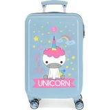 Roll Road Koffer Unicorn Junior 32 Liter Abs 55 Cm Blauw/roze