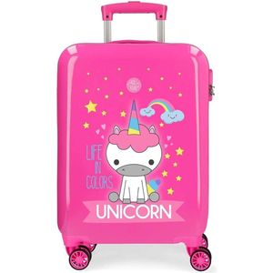 Roll Road Koffer Unicorn Junior 34 Liter Abs Roze