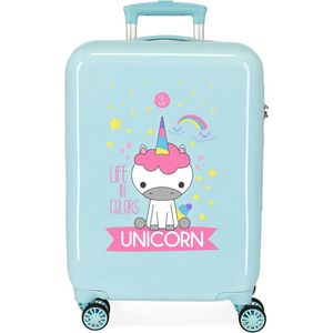Roll Road Koffer Unicorn 34 Liter Abs 55 Cm Turquoise