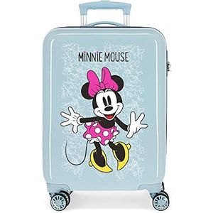 Disney Minnie Enjoy the Day koffer trolley cabine blauw 40 x 55 x 20 cm harde schaal ABS kunststof cijferslot 34 l, 2,8 kg, 4 dubbele wielen, handbagage, Azul