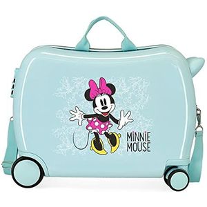 Disney Minnie Enjoy the Day Cabinekoffer, turquoiseblauw, 50x38x20 cms, Kinderkoffer.