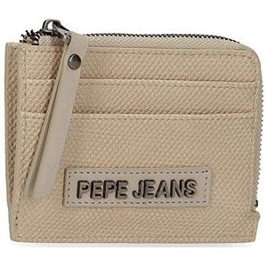 Pepe Jeans Natural portemonnee met kaarthouder, beige, 11,5 x 8 x 1,5 cm, kunstleer
