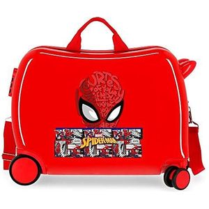 Marvel Spiderman Comic Cabinekoffer, rood, 50 x 38 x 20 cm, koffer voor kinderen