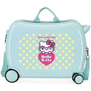 Hello Kitty Mooie glazen, Groen, 50x39x20 cms, koffer voor kinderen
