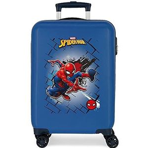 Marvel Spiderman Red Cabine trolleykoffer, Azul, 38 x 55 x 20 cm, Spiderman-koffer, Blauw, Spiderman koffer