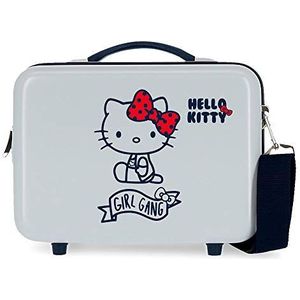 Hello Kitty make-uptas, Lichtblauw, 29x21x15 cms, make-uptas