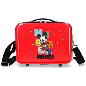 Disney Mickey's Party toilettas aanpasbaar, Rood, Disney Mickey's Party pennenetui, verstelbaar, 29 x 21 x 15 cm, hard ABS, 9,14 l, rood