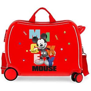 Disney Mickey's Party Koffer, Rood, 50x38x20 cms, kinderkoffer