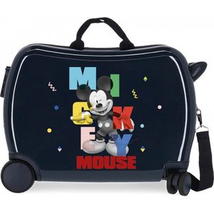 Mickey Mouse rol zit kinderkoffer jongens blauw SL Ride On