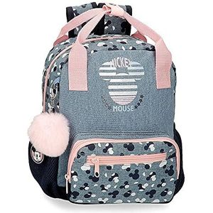 Disney Mickey Denim voorschoolrugzak, aanpasbaar aan de auto, 21 x 27 x 11 cm, polyester, 6,24 l