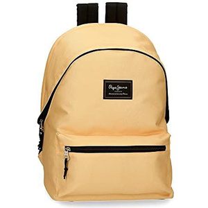 Pepe Jeans Aris Equipaje - Messenger Bag Unisex Kinderen, beige, 31x44x15 cms, Laptoprugzak met twee vakken