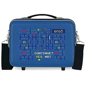 Enso Gamer Toilettas, aanpasbaar, blauw, 29 x 21 x 15 cm, stijf, ABS 9,14 l