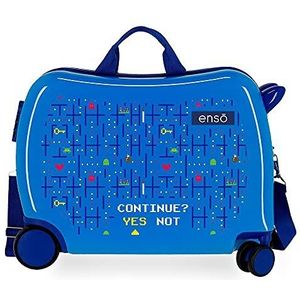 Enso gamer kinderkoffer 50x38x20 cm, Blauw, 50x38x20 cms, kinderkoffer