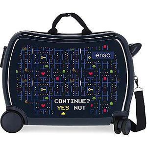 Enso Gamer kinderkoffer 50x38x20 cm, Navy Blauw, 50x38x20 cms, kinderkoffer