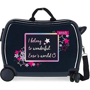 Enso Make a Wish Bagage, Navy Blauw, 50x38x20 cms, kinderkoffer