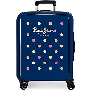 Pepe Jeans Emma koffer, Navy Blauw, Handbagage