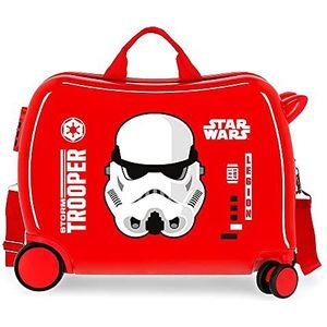 Star Wars Storm Kinderkoffer, rood, 50 x 38 x 20 cm, stijf, ABS, zijdelingse cijfercombinatiesluiting, 34 l, 1,8 kg, 4 wielen, handbagage.