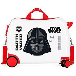 Star Wars Darth Vader kinderkoffer, wit, 50 x 38 x 20 cm, stijf, ABS, zijdelingse cijfercombinatiesluiting, 34 l, 1,8 kg, 4 wielen, handbagage.