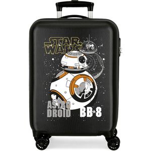 Star Wars Droids cabine trolley, zwart, 38 x 55 x 20 cm, hard plastic, zijdelingse combinatiesluiting 34, 2 kg, 4 wielen, handbagage, Blanco Y Gris, 38x55x20 cms, cabine koffer