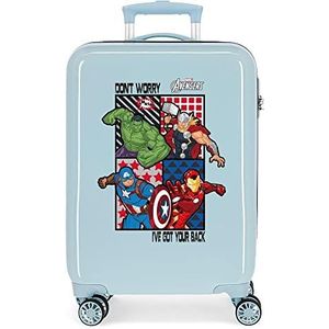 Marvel All Avengers Handbagage voor kinderen, blauw, 38 x 55 x 20 cm, Blauw, 38x55x20 cms, cabine koffer