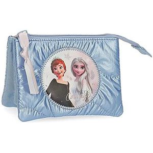 Disney Frozen Seek Courage portemonnee met drie vakken, blauw, 14 x 10 x 5 cm, polyester