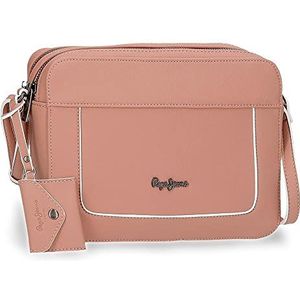 Pepe Jeans Jeny Bagage Messenger Bag voor dames, roze, Eén maat, schoudertas, twee vakken