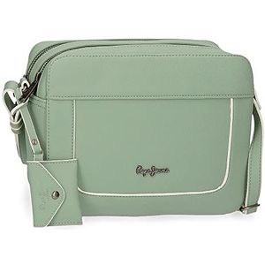 Pepe Jeans Jeny Bagage Messenger Bag voor dames, groen, Eén maat, schoudertas, twee vakken
