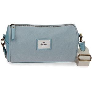 Pepe Jeansvoor vrouwen. 7055131 Cora blauwe ronde schoudertas -24x13x13cm (OSFA), Casual, Katoen, Synthetisch, Duurzaam, Marineblauw